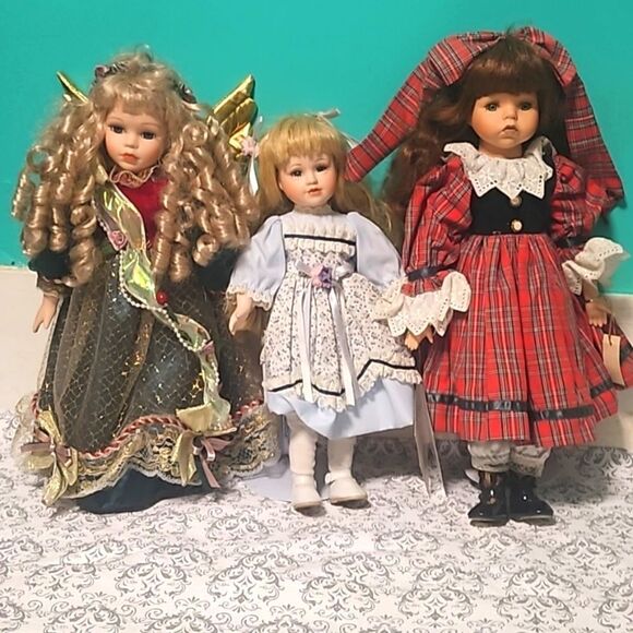Vintage Haunted Seymour Mann Connoisseur Porcelain Doll Lot 3 Creepy - Picture 1 of 16